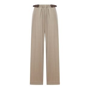 Loewe Women Tailored Wool Trousers With Belt